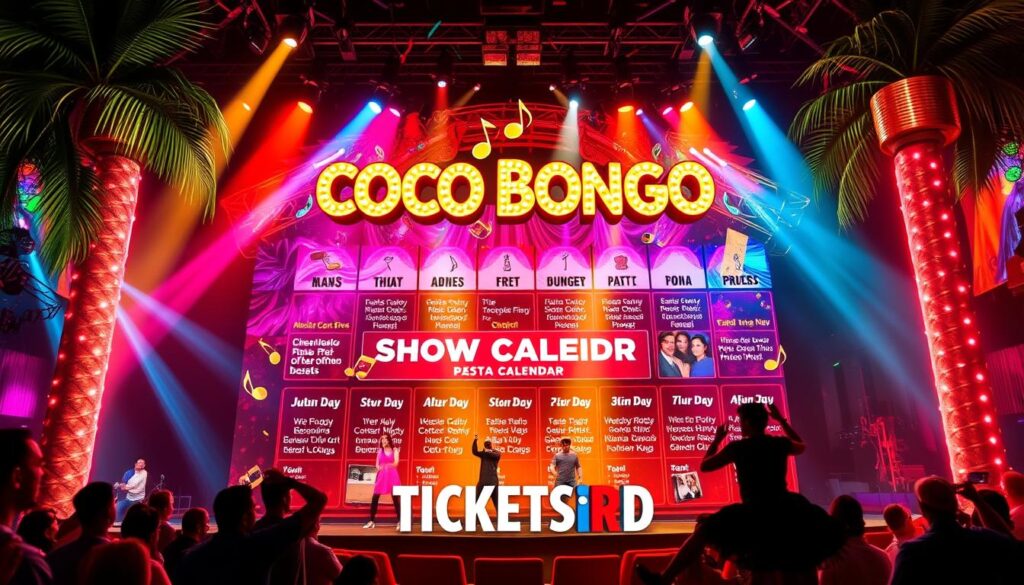 Coco Bongo Shows Calendar