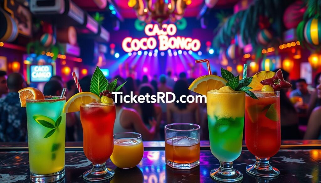 bebidas tradicionales en Coco Bongo