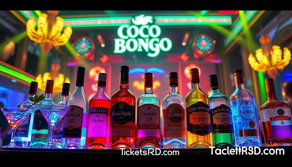 licores en Coco Bongo