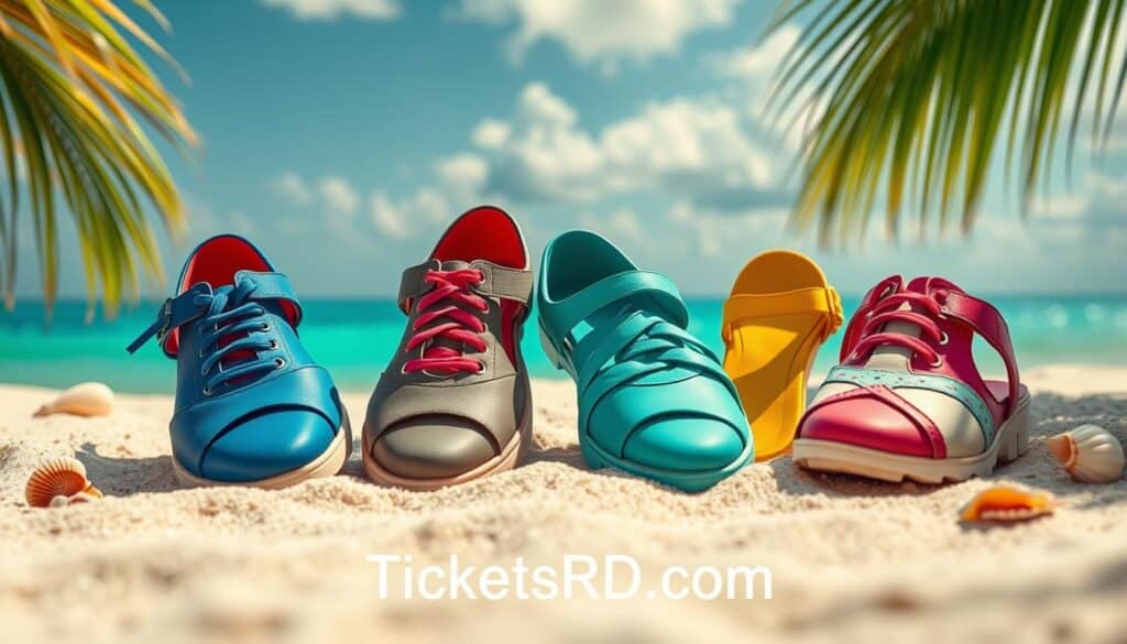 zapatos para la playa